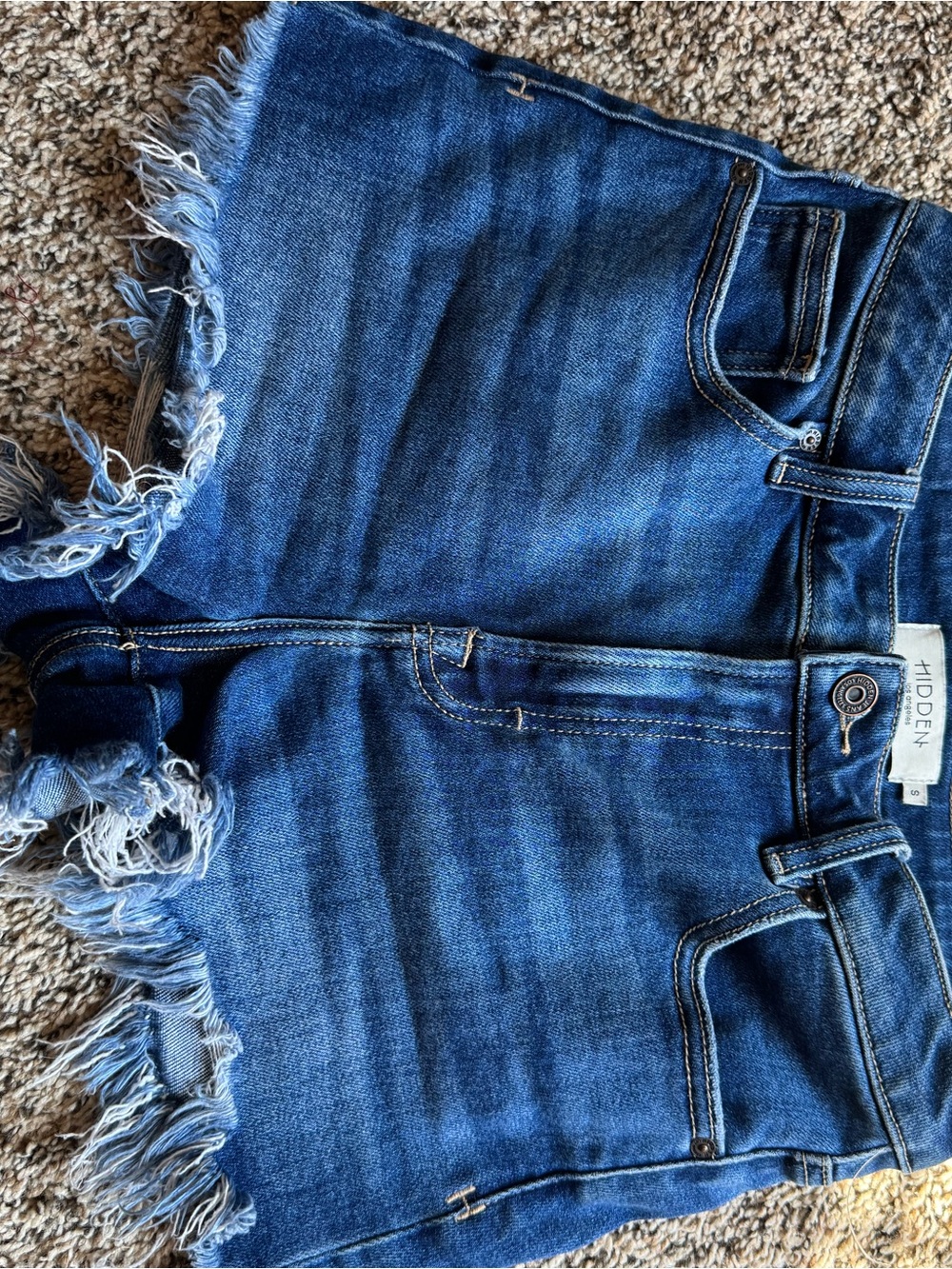 Hidden Brand Distressed Blue Denim Shorts